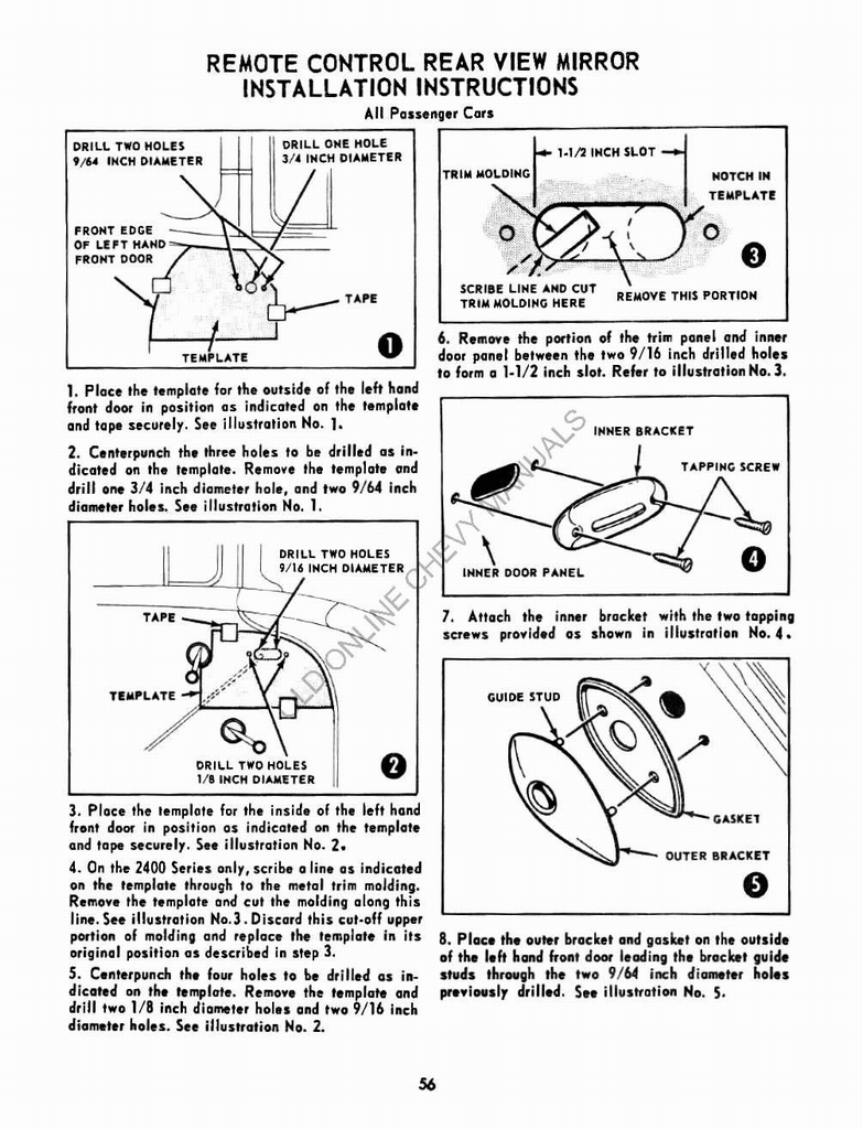 1955 Chevrolet Accessories Manual Page 5